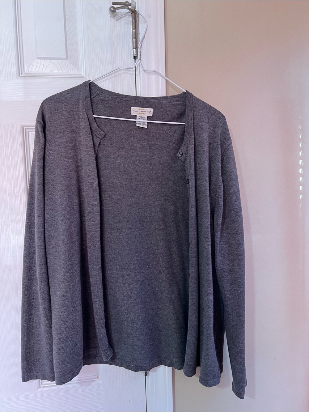 Lightweight Heather Gray Open Cardigan